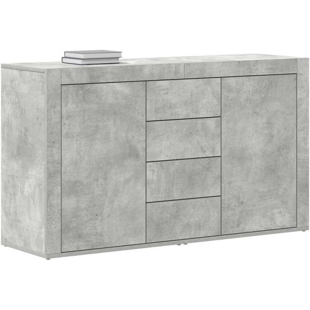 Credenza da soggiorno in legno massello grigio