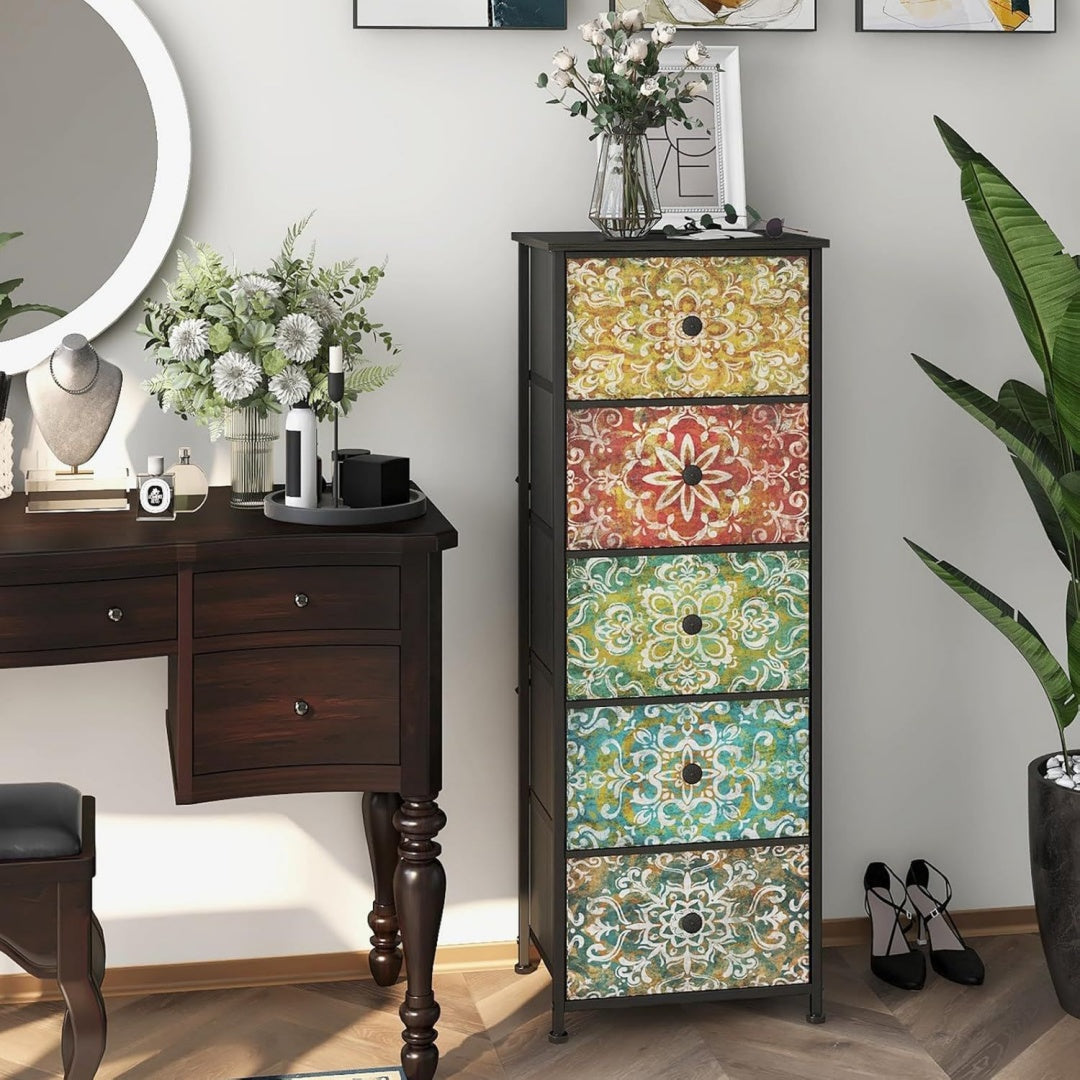 Mobile funzionale con cassetti in MDF naturale