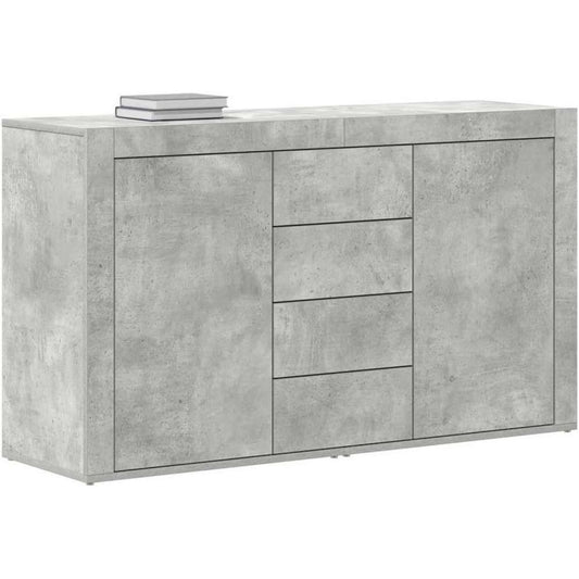 Credenza da soggiorno in legno massello grigio