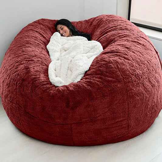 Seduta imbottita Pouf Gigante Copripoltrona Poltrona Sacco, nero